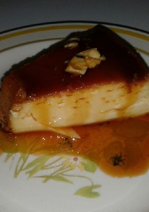 Una foto de Flan