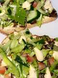 No-oil Healthy open toast chicken and vegetables sandwich !