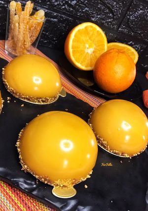 صورة لوصفة موس الشوكولاتة بالبرتقال والصوص اللامع 🍊