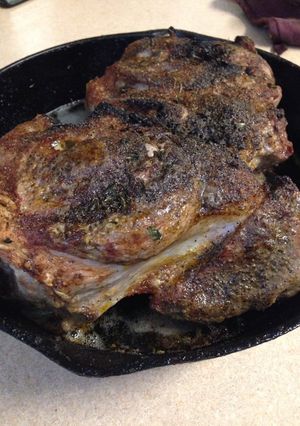 A picture of Blackened pork shoulder.
