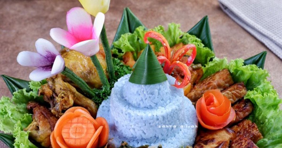 Tumpeng Mini Bunga Telang