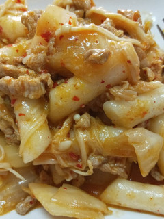 泡菜炒韓國年糕 的食譜成品照片