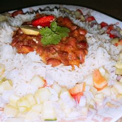 A picture of Rajma chawal.