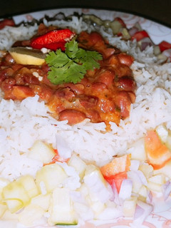 A picture of Rajma chawal.