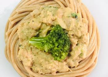 New Recipe Creamy HerbGarlic Tuna  Broccoli Pasta Practical Delicious