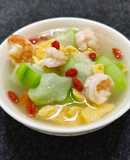 絲瓜蝦仁蛋蛋湯(簡單料理)