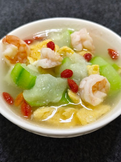 絲瓜蝦仁蛋蛋湯(簡單料理) 的食譜成品照片