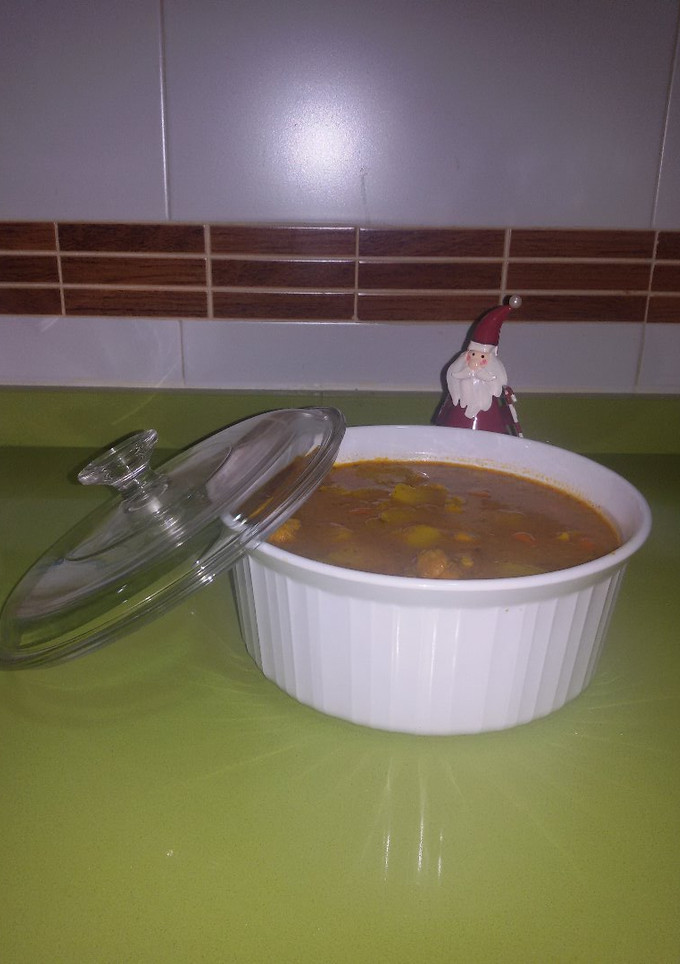 Una foto de Estofado de patatas y carne con Thermomix