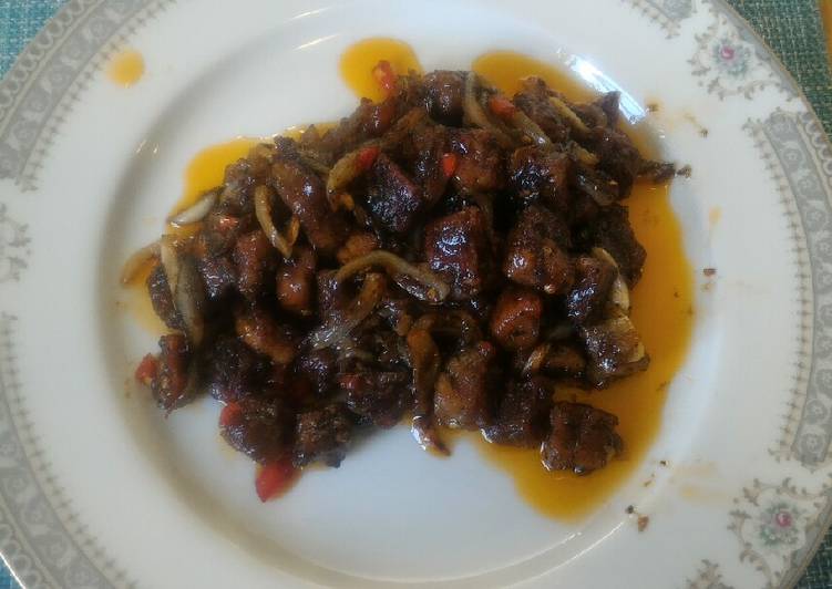 Sapi lada hitam bumbu Bamboe