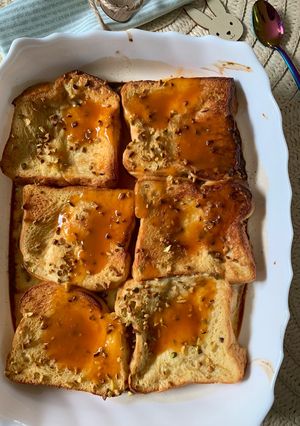 Une photo de ☆ Brioche Perdue à l’Abricot, Cuisson au four ☆