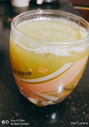 A picture of Bottlegourd and Amla Juice.