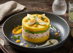 Una foto de 🐟 Causa Limeña de Atún Fit (Alta en Proteína y Cero Mayonesa Pesada)