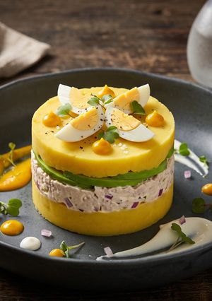 Una foto de 🐟 Causa Limeña de Atún Fit (Alta en Proteína y Cero Mayonesa Pesada)