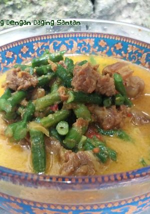 Foto resep Kacang Panjang Dengan Daging Santan