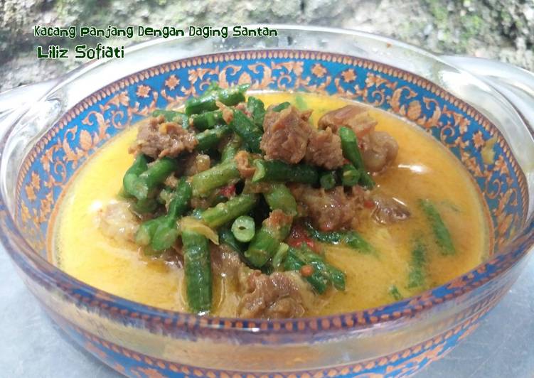 Resep Kacang Panjang Dengan Daging Santan Anti Gagal