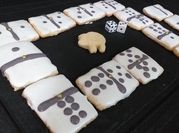 Una foto de galleta dorada