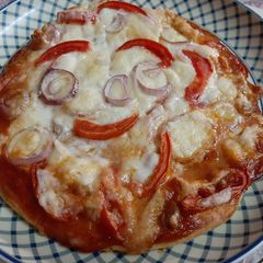 A picture of No cheese,mayonnaise pizza.