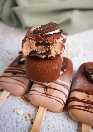 Una foto de Helados de Nutella y Oreo