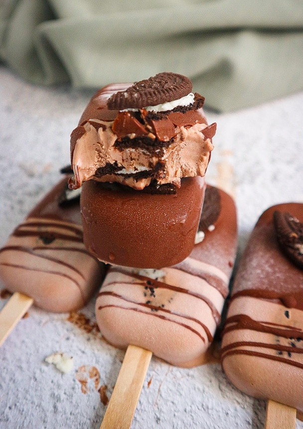 Una foto de Helados de Nutella y Oreo