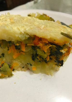 Una foto de Pastel de papa vegetariano