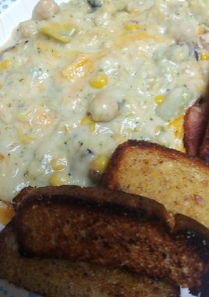 A picture of Happy Creamed Corn and Friends.