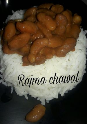 A picture of Rajma chawal.
