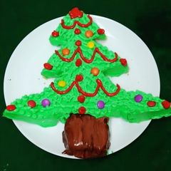 Santa tree choco cake A picture of Santa tree choco cake.