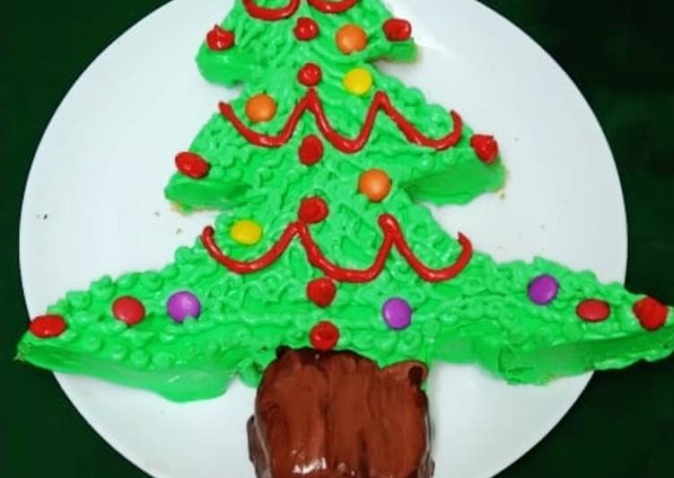 Santa tree choco cake