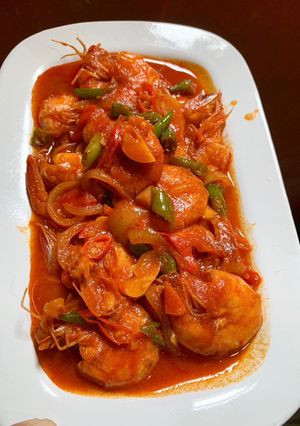Foto resep Udang saus pedas