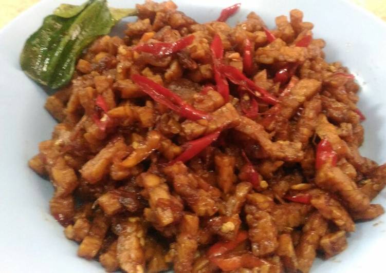 Orek tempe manis pedas