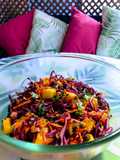 Ensalada de lombarda tropical agripicante