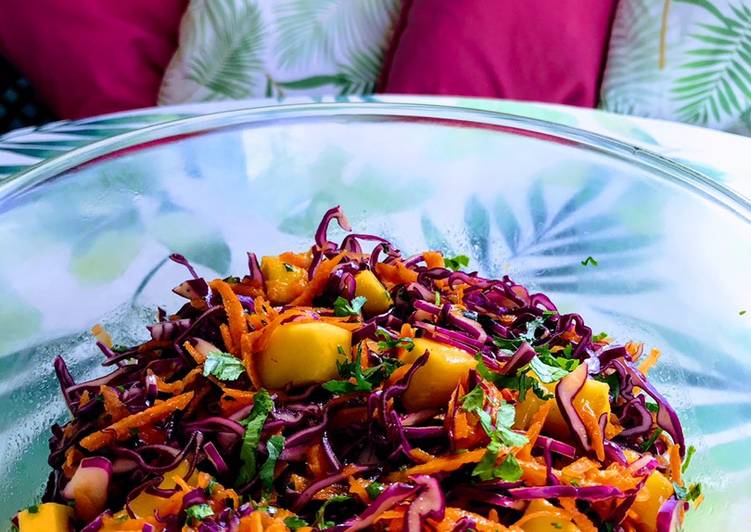 Ensalada de lombarda tropical agripicante