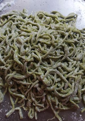 Foto resep Mie bayam