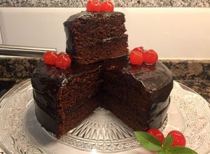 Foto principal de Tarta de chocolate, sin gluten, sin lactosa