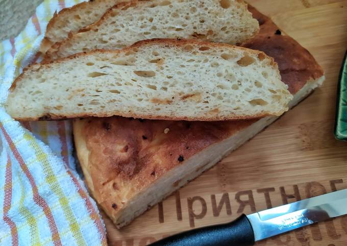 Рецепт картофельного хлеба с жаренным луком