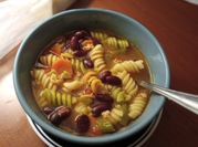 A picture of pasta vegetable soup