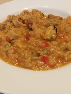 Una foto de Arroz meloso con marisco exprés