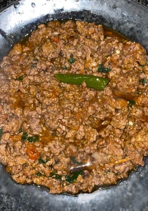 A picture of Qeema (mince).