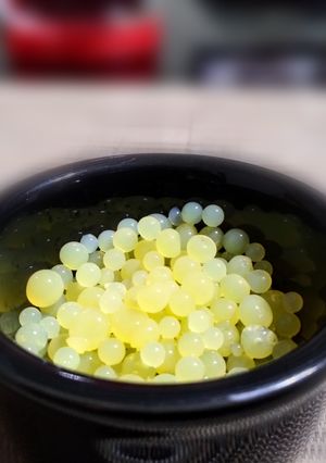 Una foto de Falso Caviar de Naranja (Cocina Molecular)👍🇵🇪