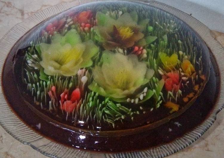 Bumbu Flower Jello Art | Cara Membuat Flower Jello Art Yang Enak Banget