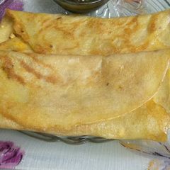 A picture of Paneer stuff moong dal cheela.