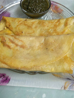A picture of Paneer stuff moong dal cheela.