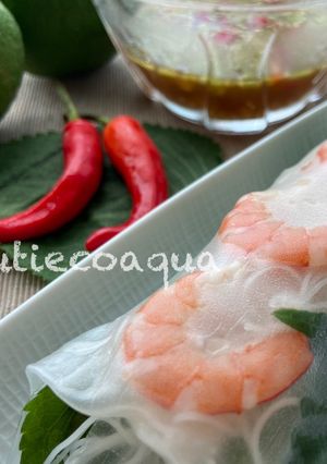 鮮蝦越式春捲 的食譜成品照片