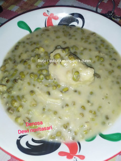 Foto resep Burjo (bubur kacang ijo)+ duren