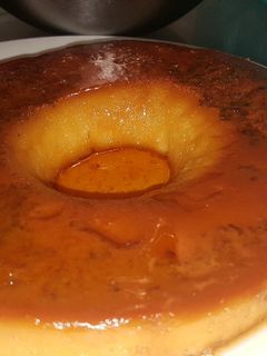 Una foto de Flan de pasas