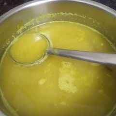 A picture of Yellow dal Or musur dal in bengali style.