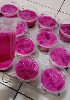 Foto resep Puding Jelly Buah Naga