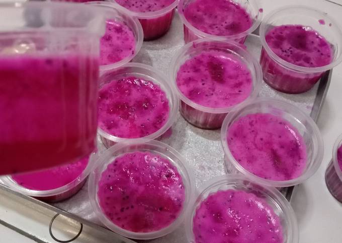 Cara membuat Puding Jelly Buah Naga Cara membuat Puding Jelly Buah Naga