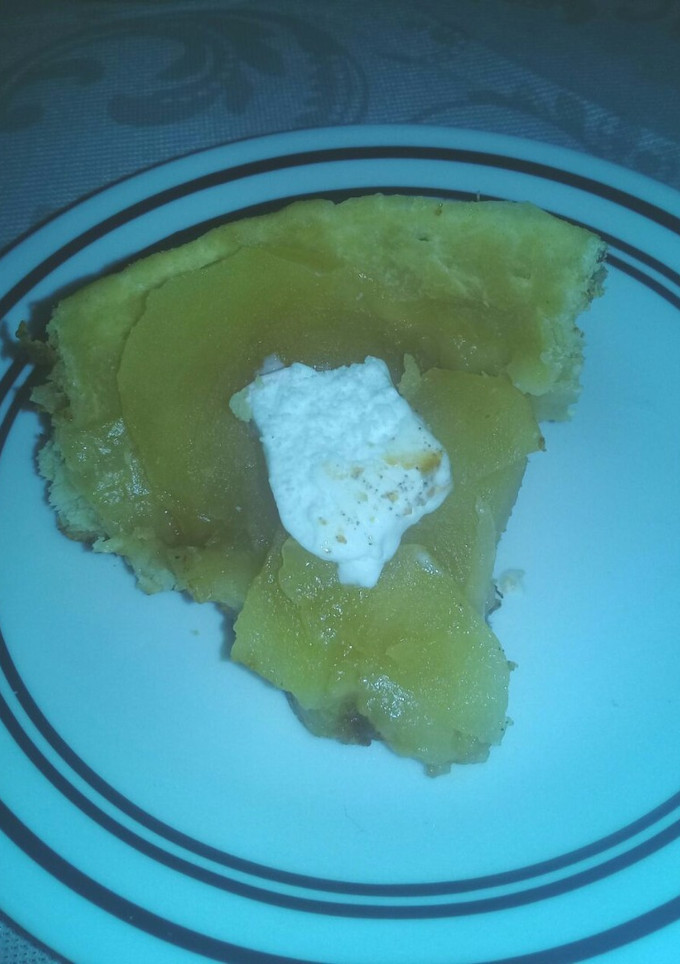 Una foto de Tarta de manzana fácil y sin horno