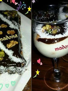 صورة لوصفة كيكه واكواب 🍷🍷 بسكويت🍪🍪 الكاسترد..بنكهه الشوكولا🌰🌰